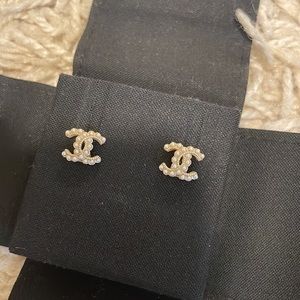 Chanel Pearl Mini Studs